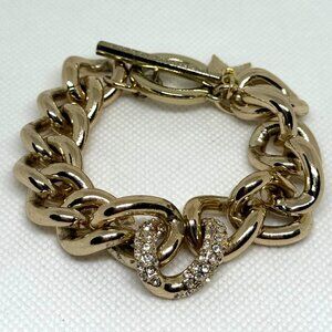 Victoria's Secret chunky Angels bracelet, gold tone